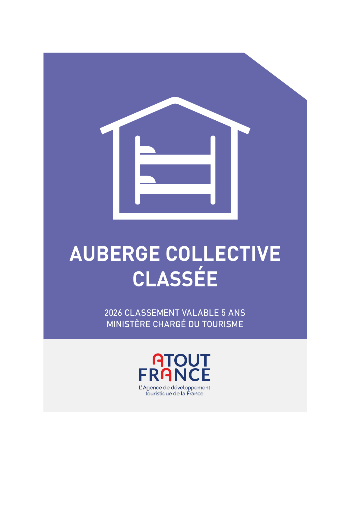 Panonceau classement auberge collective